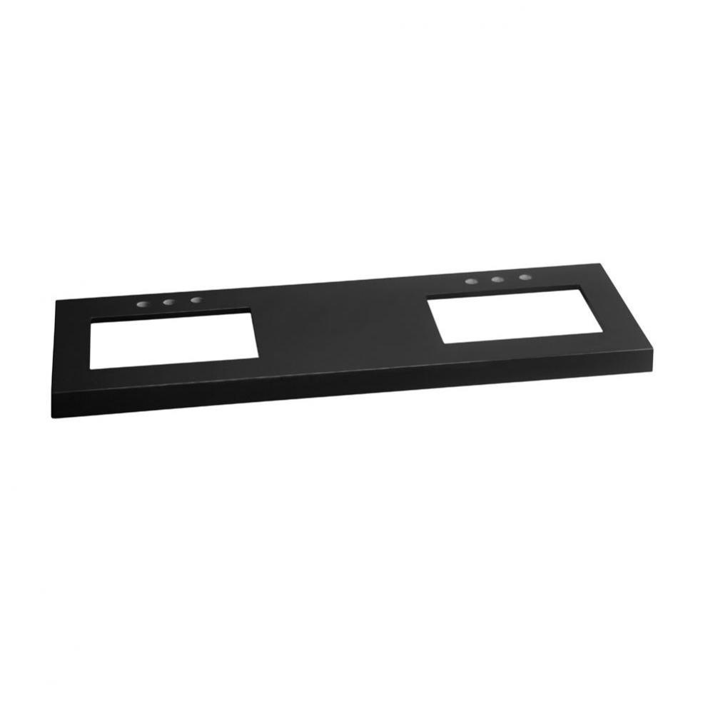 61'' x 22'' TechStone™  WideAppeal™ Vanity Top in Broad Black - 2 3/4&apos