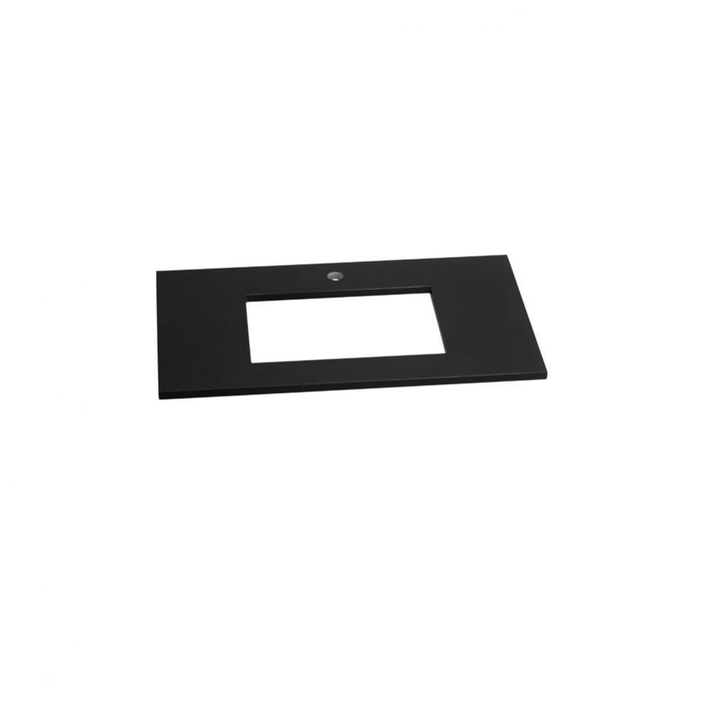 32'' x 19'' TechStone™  Vanity Top in Broad Black - 3/4'' Thick