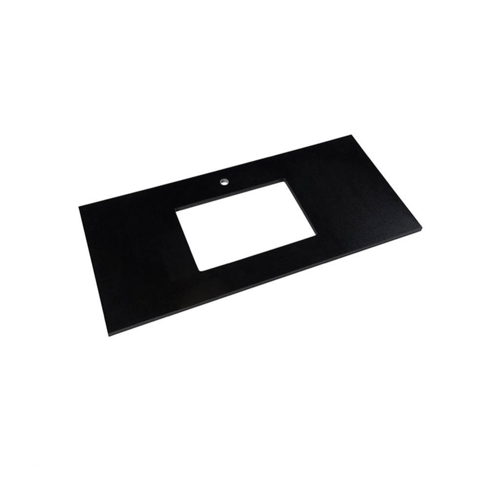 37'' x 19'' TechStone™  Vanity Top in Broad Black - 3/4'' Thick