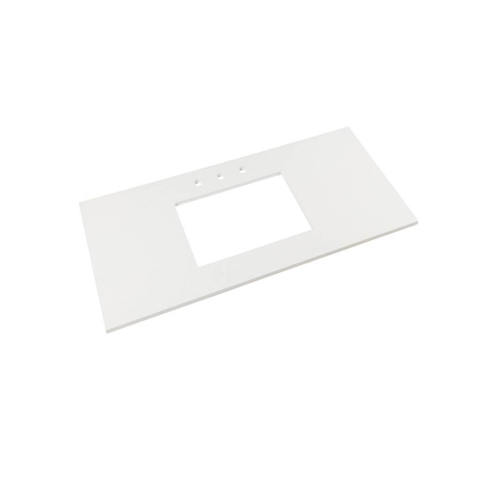 37'' x 19'' TechStone™  Vanity Top in Wide White - 3/4'' Thick