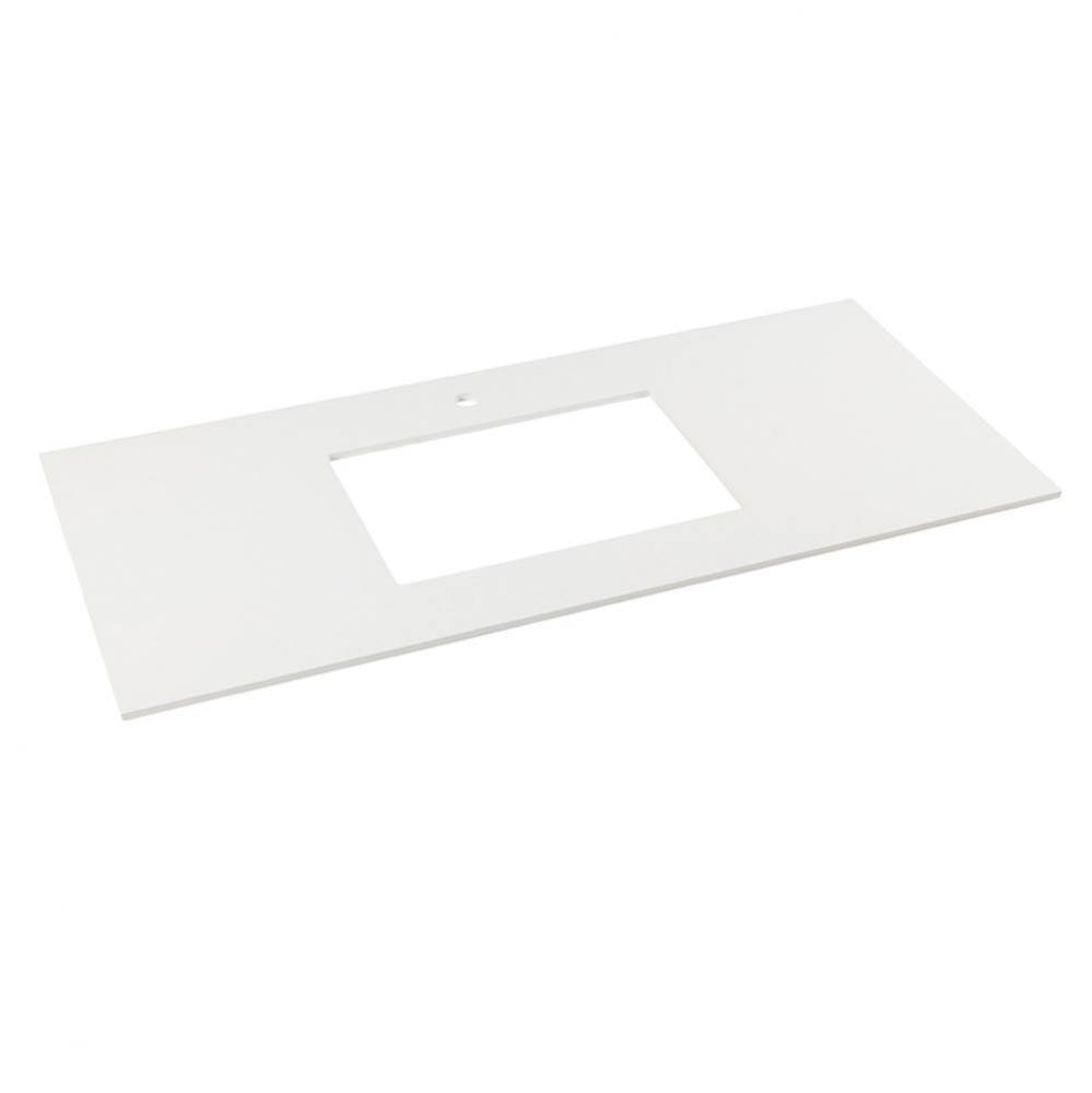 48'' x 19'' TechStone™  Vanity Top in Wide White - 3/4'' Thick