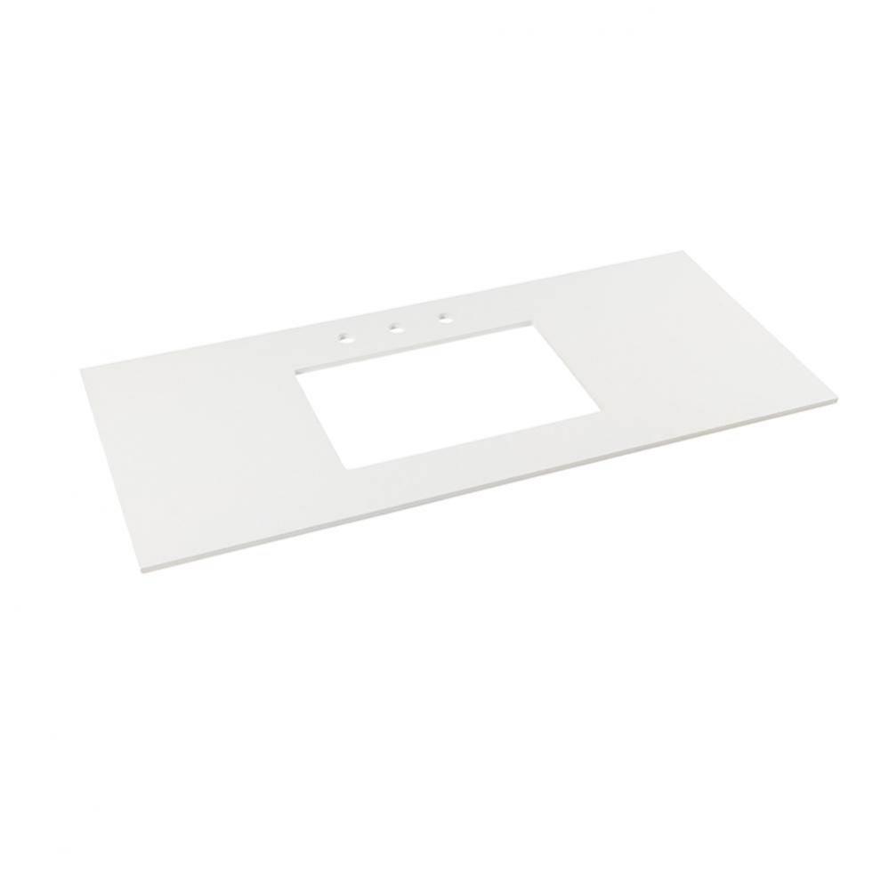 48'' x 19'' TechStone™  Vanity Top in Wide White - 3/4'' Thick