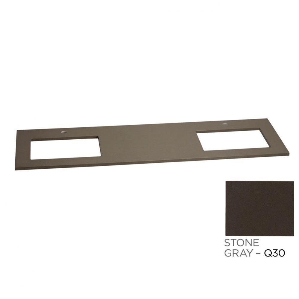 62'' x 19'' TechStone™  Vanity Top in Stone Gray - 3/4'' Thick