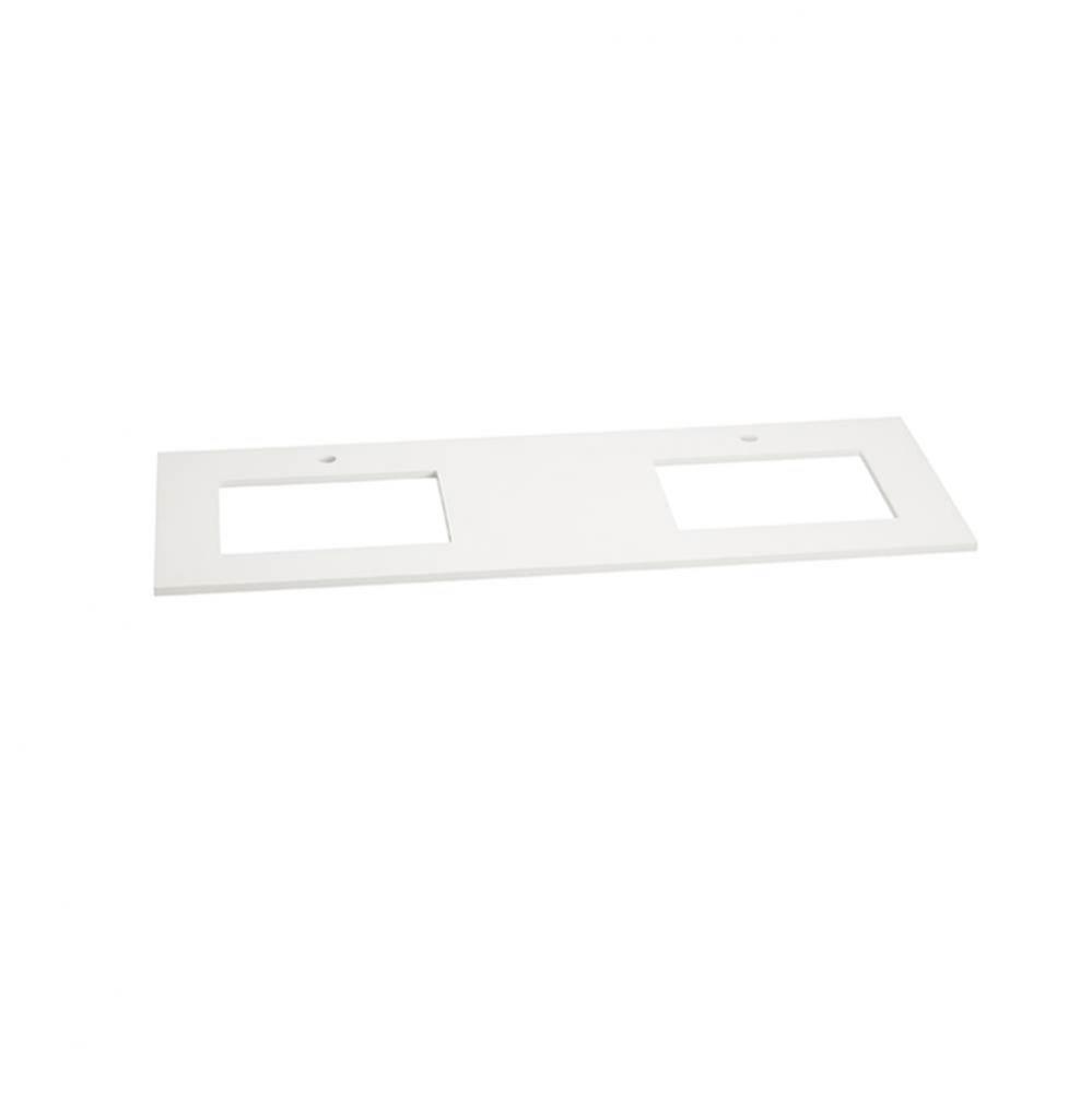 65'' x 19'' TechStone™  Vanity Top in Wide White - 3/4'' Thick