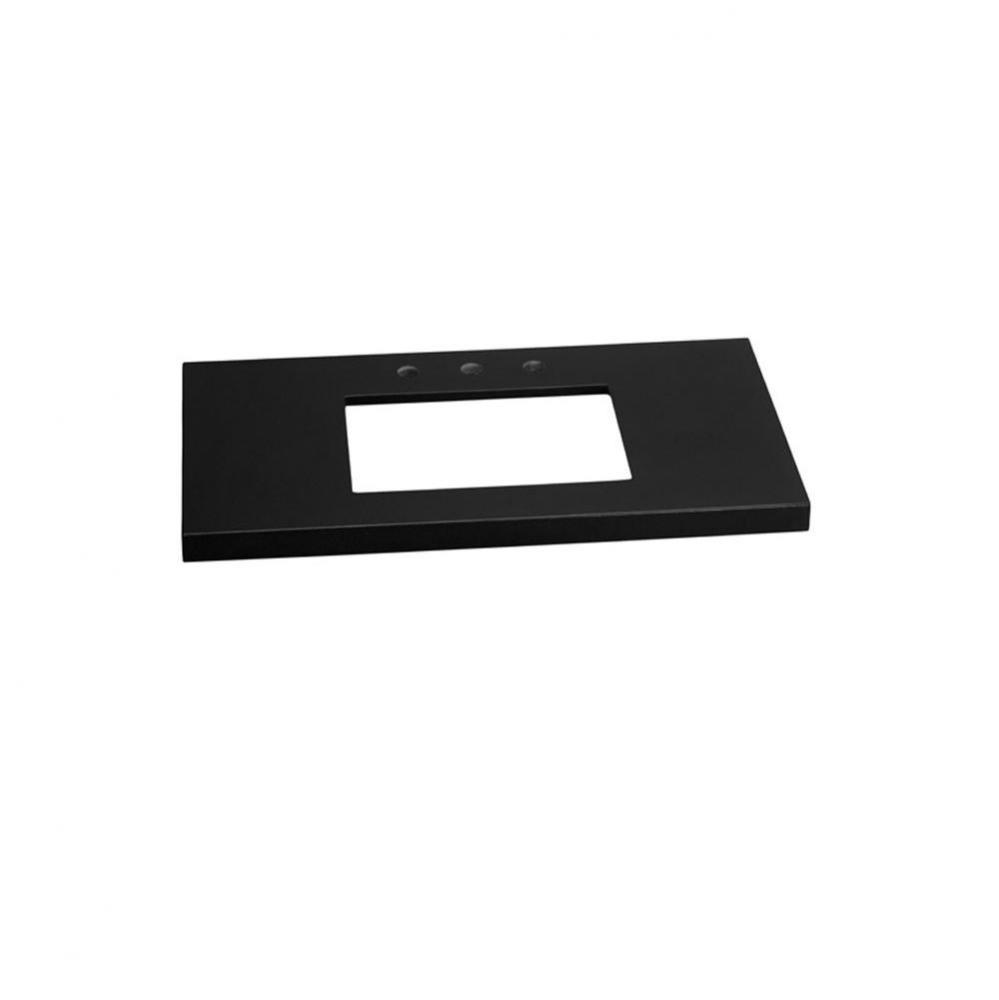 37'' x 19'' TechStone™  WideAppeal™  Vanity Top in Broad Black - 2'&a