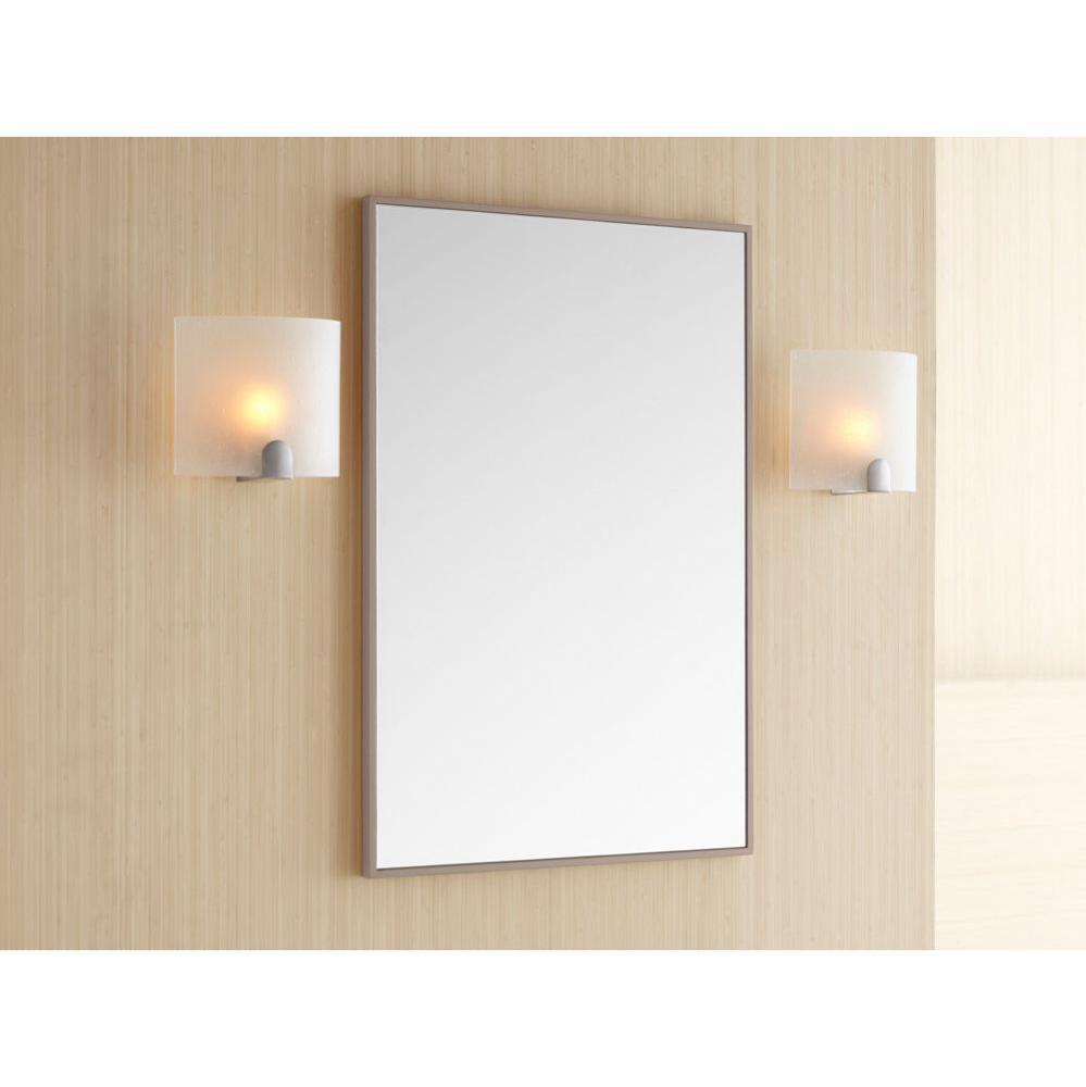 22'' Taylor Contemporary Solid Wood Framed Bathroom Mirror in Blush Taupe