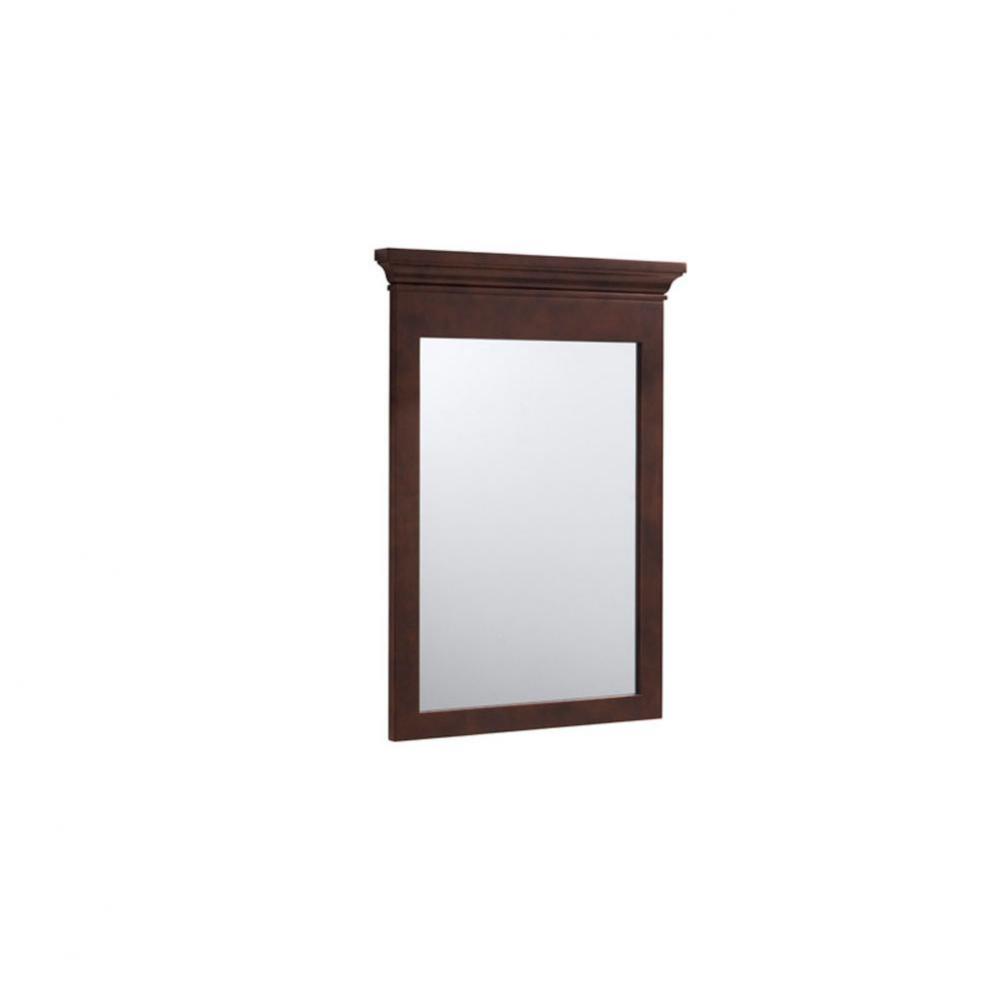 24'' Bryant Transitional Solid Wood Framed Bathroom Mirror in Vintage Walnut