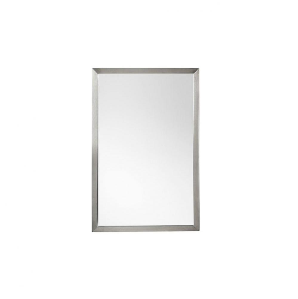 23'' Emile Contemporary Metal Framed Bathroom Mirror in Brushed Nickel