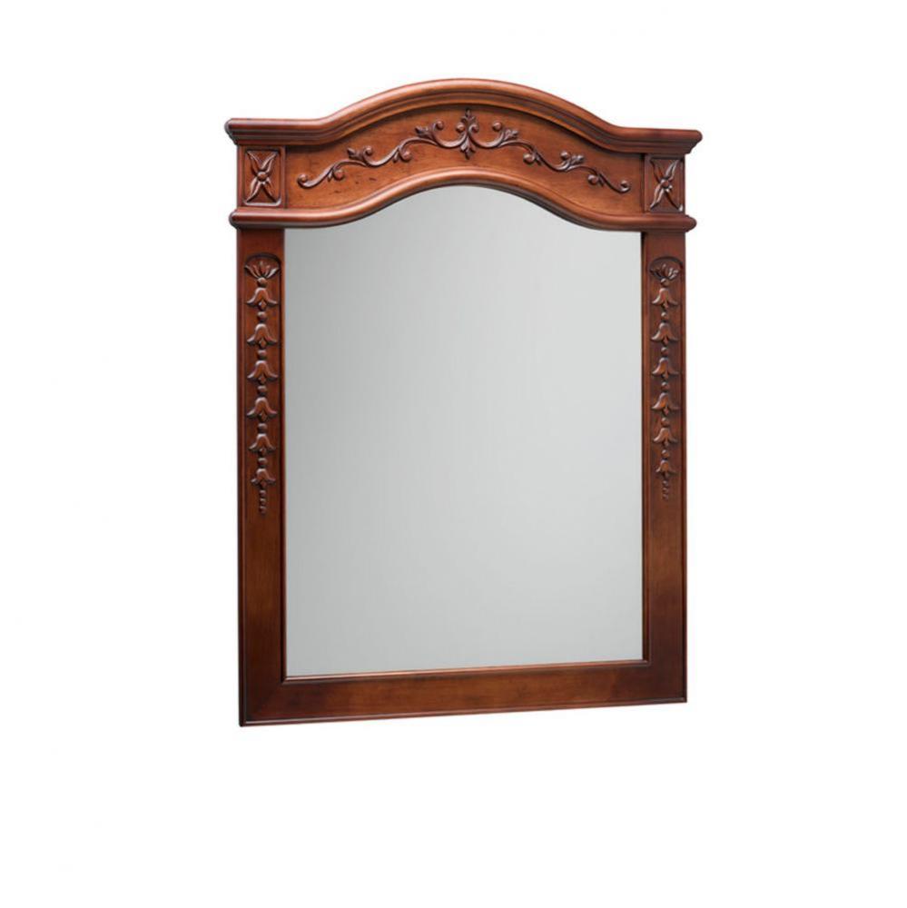 30'' Bordeaux Traditional Solid Wood Framed Bathroom Mirror in Colonial Cherry