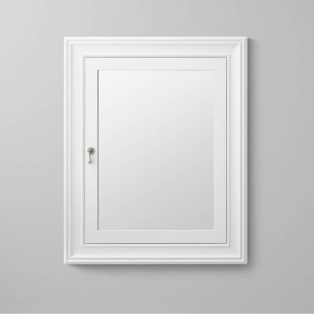 27'' William Traditional Solid Wood Framed Medicine Cabinet in White