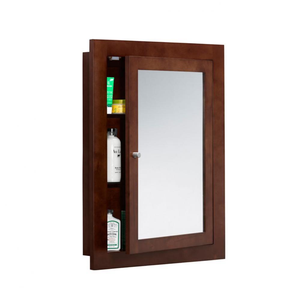 24'' Raine Contemporary Solid Wood Framed Medicine Cabinet in Dark Cherry