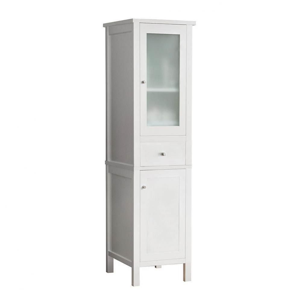 19'' Baughman Contempo Linen Cabinet Storage Tower in Glossy White