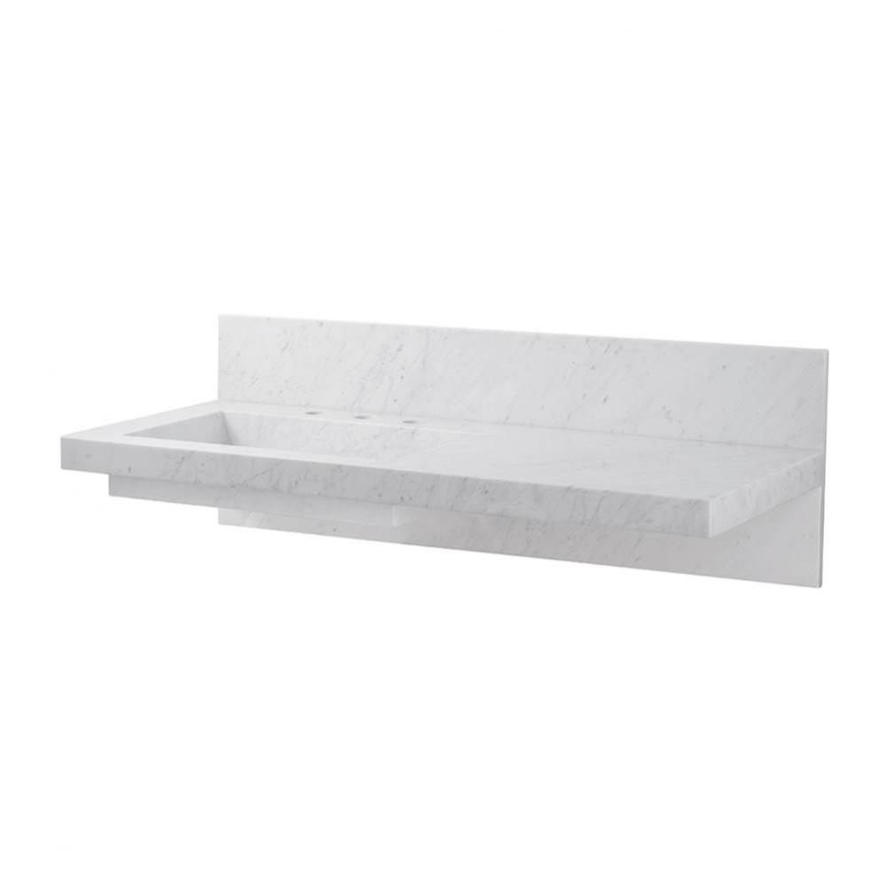 47'' Free Floating Plane Mable Sinktop-Carrara White