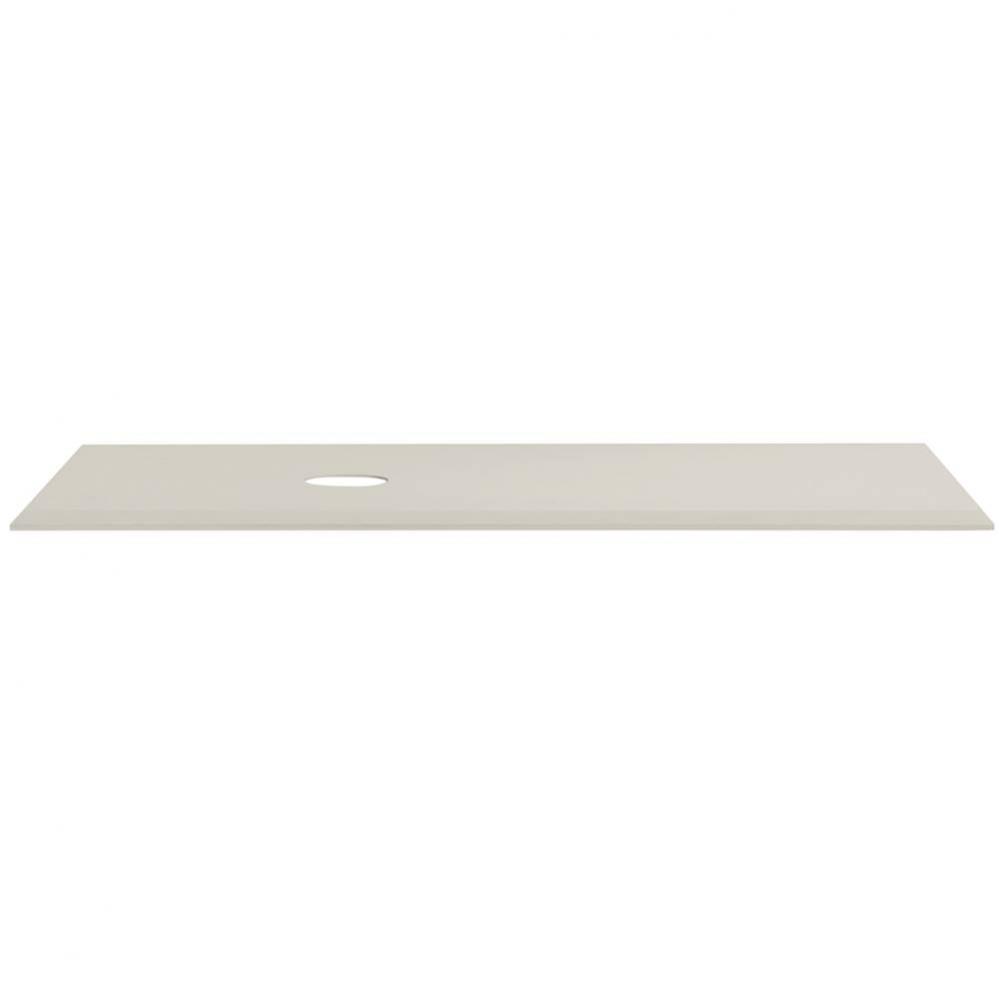 Brit - 41'' wide white stone vanity top with drain hole on left -Wide White Techstone