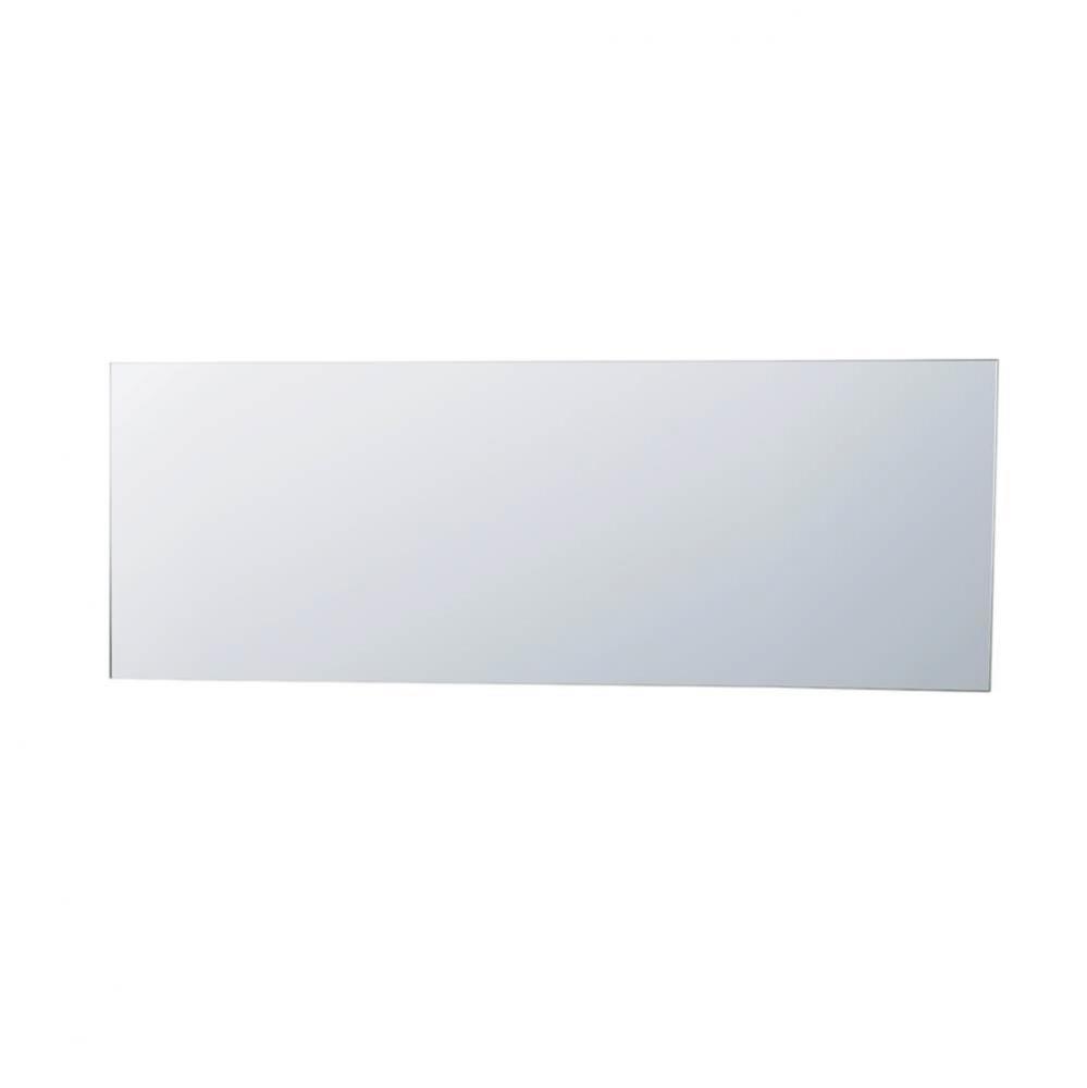 47'' Free Rectangular Mirror with Aluminum Frame in Polished Nickel