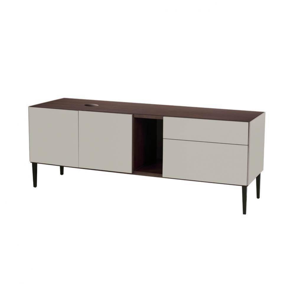 78'' Noce Bathroom Vanity Base - Sabbia Beige