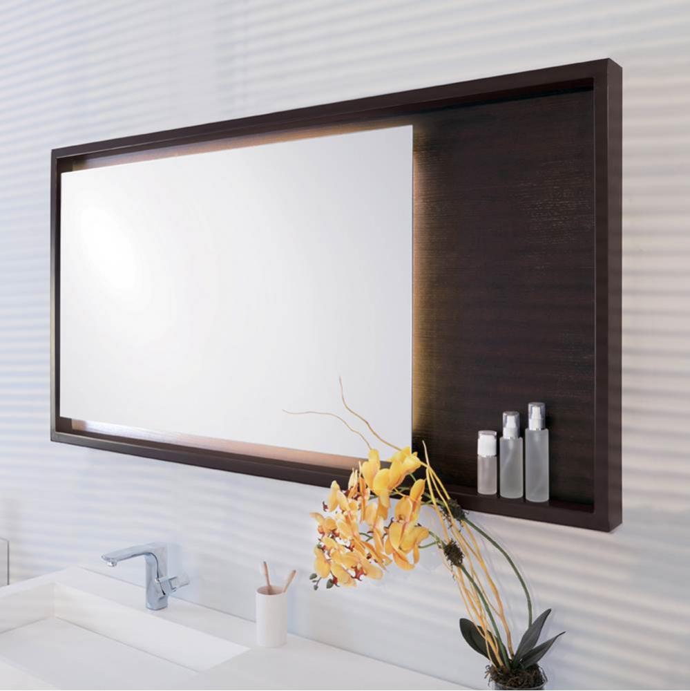 63'' Marco Mirror with LED with open ledge in Oak Toscana