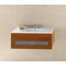 Ronbow 010136-1-H01 - Rebecca 36'' Wall Mount Bathroom Vanity Base Cabinet in Dark Cherry