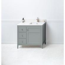 Ronbow 051736-3R-F21 - 36'' Briella  Bathroom Vanity Cabinet Base with Tapered Leg in Ocean Gray - Door on Righ