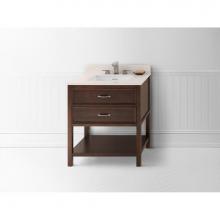 Ronbow 052730-F13 - 30'' Newcastle Bathroom Vanity Cabinet Base in Café Walnut