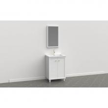 Ronbow 059324-2-W01 - 24'' Aravo Solutions Vanity with Cone Leg in White