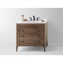 Ronbow 059436-R12 - 36'' Laurel  Bathroom Vanity Cabinet Base in Vintage Café