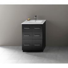 Ronbow 090924-B02 - 24'' Lassen Eco-Friendly Bathroom Vanity Cabinet Base in Black