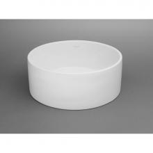 Ronbow 200008-WH - 15'' Barrel Round Ceramic Vessel Bathroom Sink in White