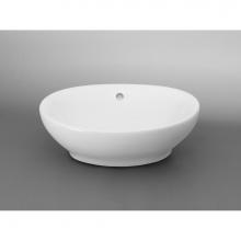 Ronbow 200104-WH - 20'' Outline Oval Ceramic Vessel Bathroom Sink in White