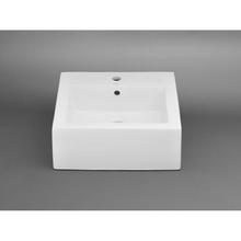 Ronbow 200214-WH - 18'' Profile Square Ceramic Vessel Bathroom Sink in White