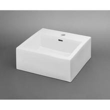 Ronbow 200271-WH - 18'' Mantle Square Ceramic Vessel Bathroom Sink in White