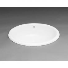 Ronbow 200392-WH - 19'' Cirque Oval Ceramic Drop-inBathroom Sink in White