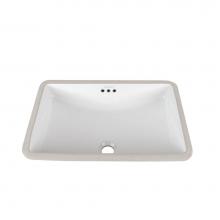 Ronbow 200532-WH - 20'' Restyle Rectangular Ceramic Undermount Bathroom Sink in White