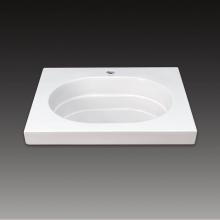 Ronbow 213325-1-WH - 25'' Ashland™ Ceramic Utility Sinktop with Single Faucet Hole in White