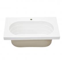 Ronbow 213337-1-WH - 37'' Ashland™ Ceramic Utility Sinktop with Single Faucet Hole in White