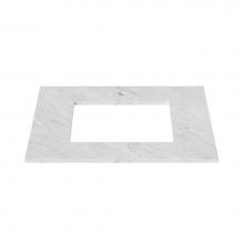 Ronbow 302231-1-CW - 31'' Stone top for single Rectangular Undermount sink with Single faucet hole in Carrara