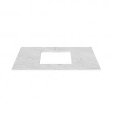 Ronbow 302249-1-CW - 49'' Stone top for single Rectangular Undermount sink with Single faucet hole in Carrara