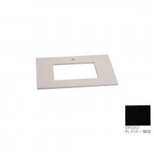 Ronbow 362225-1-Q02 - 25'' x 22'' TechStone™ Vanity Top in Broad Black - 3/4'' Thick