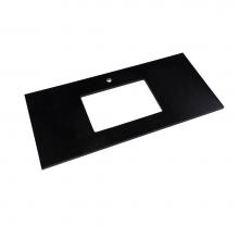 Ronbow 362243-1-Q02 - 43'' x 22'' TechStone™ Vanity Top in Broad Black - 3/4'' Thick