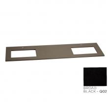 Ronbow 365559-1D-Q02 - 59'' x 19'' TechStone™  Vanity Top in Broad Black - 3/4'' Thick