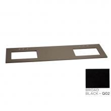 Ronbow 365559-8D-Q02 - 59'' x 19'' TechStone™  Vanity Top in Broad Black - 3/4'' Thick