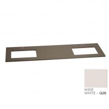 Ronbow 365562-1D-Q28 - 62'' x 19'' TechStone™  Vanity Top in Wide White - 3/4'' Thick