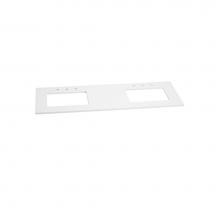 Ronbow 365562-8D-Q01 - 62'' x 19'' TechStone™  Vanity Top in Solid White - 3/4'' Thick