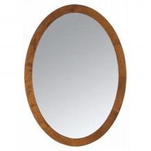 Ronbow 600023-H01 - 23'' Contemporary Solid Wood Framed Oval Bathroom Mirror in Dark Cherry