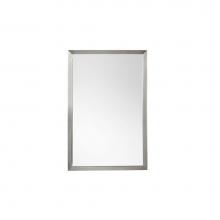Ronbow 603423-BN - 23'' Emile Contemporary Metal Framed Bathroom Mirror in Brushed Nickel