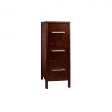 Ronbow 620012-H01 - 12'' Contemporary Freestanding Bathroom Storage Drawer Bank in Dark Cherry