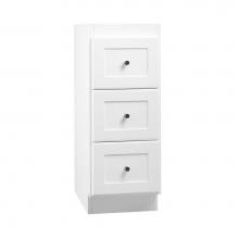 Ronbow 632312-W01 - 12'' Drawer Bridge with Three Drawers in White