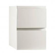 Ronbow 632512-E23 - 12'' Drawer Bridge with Two Drawers in Glossy White