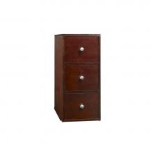 Ronbow 633012-F07 - 12'' Transitional Drawer Bridge with Three Drawers in Vintage Walnut