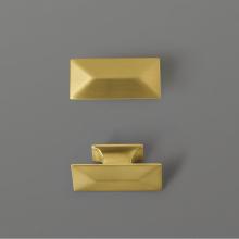 Ronbow 706403-BB - Aravo Solutions Rectangular Knob in Brushed Brass